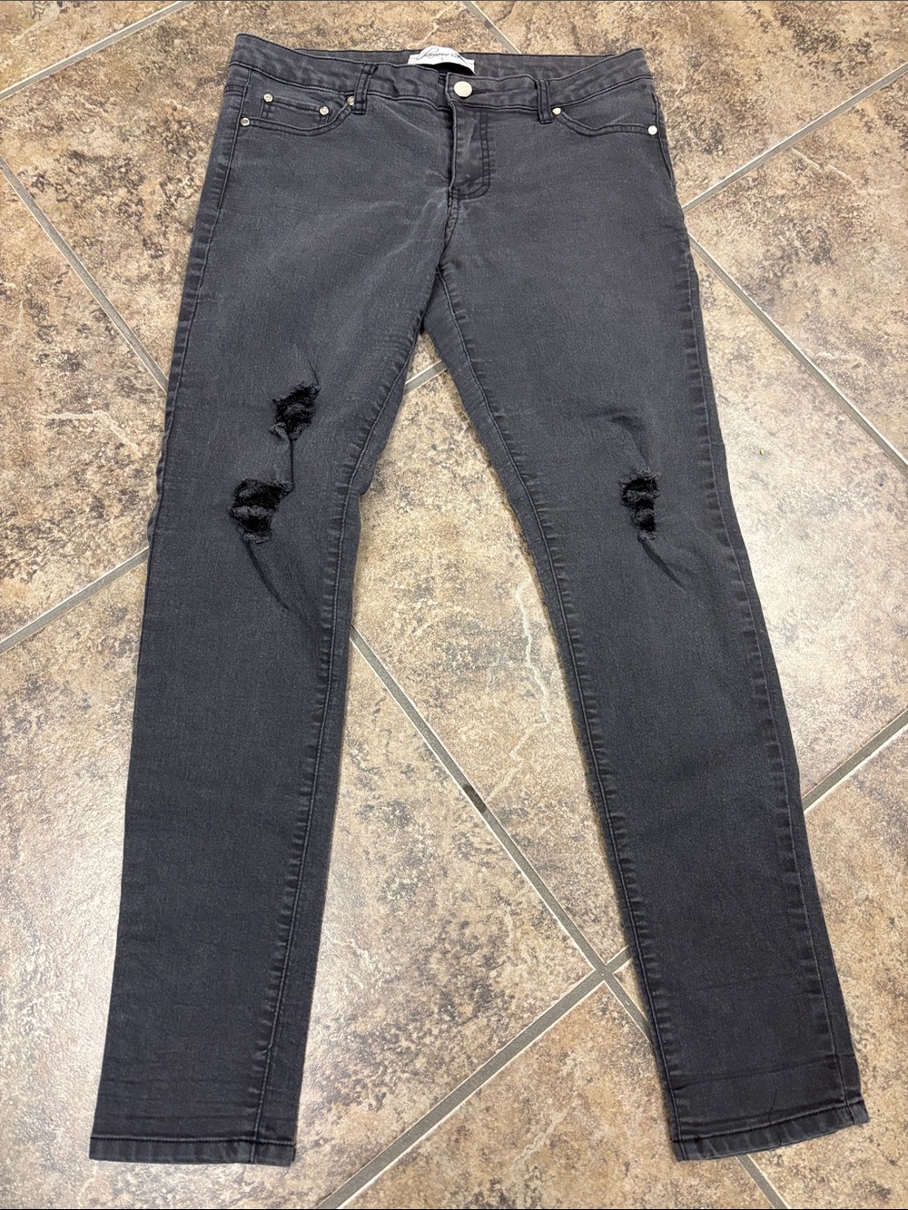 Women's Black Skinny Distressed Jeans